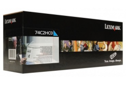Lexmark 74C2HC0 ciano (cyan) toner originale