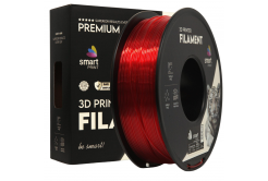Smart Print FG-S200-E1, 3D filamento, PETG, 1,75mm, 1000g, Rosso trasparente (Transparent red)