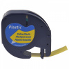 Nastro compatibile con Dymo 59423, S0721570 / 91222, S0721670 LetraTag 12mm x 4m, testo nera / sfondo giallo