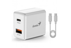 Genius Adattatore di rete 20W, 2 porte, USB-C, USB-A, PD-20ACP