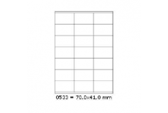 Etichette autoadesive 70 x 41 mm, 21 etichette, A4, 100 fogli