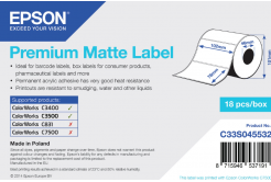 Epson C33S045532 Premium Matte, per ColorWorks, 102x76mm, 440pz, bianco etichette autoadesive