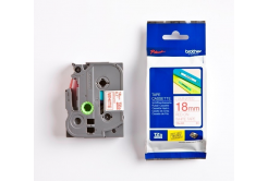 Brother TZ-242 / TZe-242, 18mm x 8m, testo rossa / sfondo bianco, nastro originale