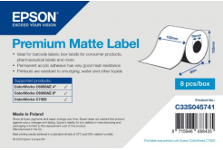 Epson C33S045741 Premium Matte, per ColorWorks, 102mmx60m, bianco etichette autoadesive