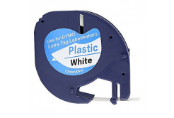 Nastro compatibile con Dymo 59422, S0721560 / 91221, S0721660 LetraTag 12mm x 4m, testo nera / sfondo bianco