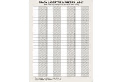 Brady LAT-57-361-2.5 / 089402, LaserTab Laser Printable Labels, 9.53 mm x 45.72 mm