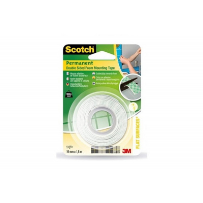 3M Scotch Schiuma di montaggio nastro biadesivo (331915B), 19 mm x 1,5 m