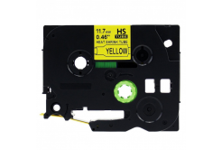 Kompatibilní páska s Brother HSe-631 11,7mm x 1,5m, černý tisk / žlutý podklad
