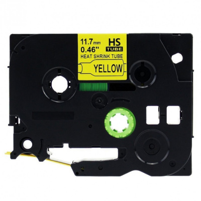 Nastro compatibile con Brother HSe-631 11,7mm x 1,5m, testo nera / sfondo giallo