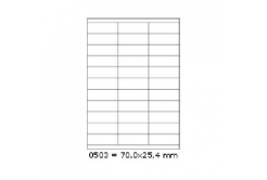 Etichette autoadesive 70 x 25,4 mm, 27 etichette, A4, 100 fogli