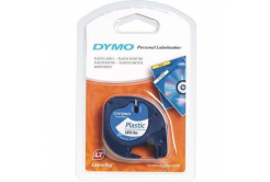 Dymo LetraTag 59422, S0721560, 12mm x 4m, testo nera/sfondo bianco, nastro originale
