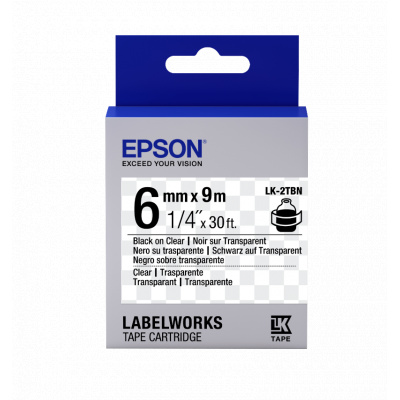 Epson LabelWorks LK-7TBN C53S657007 36mm x 9m, testo nera / nastro trasparente, nastro originale