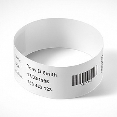Brother BWEAB279PW braccialetti identificativi per adulti, bianchi