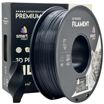 Smart Print FG-S88-E1, 3D filamento, PLA Silk, 1,75mm, 1000g, Nero (Black)