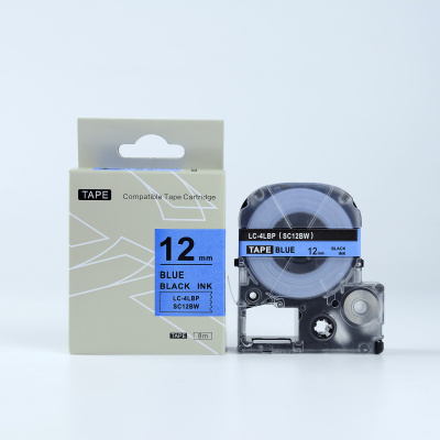 Epson LTS12BW, 12mm x 5m, testo blu / sfondo bianco, nastro compatibile
