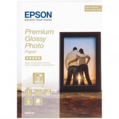 Epson Premium Glossy Photo Paper C13S042154, 30pz, lucido, bianco, carta fotografica