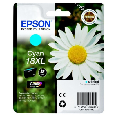 Epson T18124022, T181240, 18XL ciano (cyan) cartuccia originale