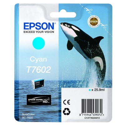 Epson T7602 C13T76024010 ciano (cyan) cartuccia originale