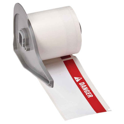 Brady M7-38-483-DANGER / 174623, 101.60 mm, Polyester, testo rossa / sfondo bianco