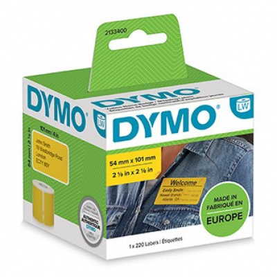 Dymo etichette di carta 101mm x 54mm, giallo, per il trasporto, 220 pz 2133400