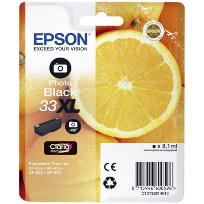 Epson T33614012, T33XL foto nero (photo black) cartuccia originale