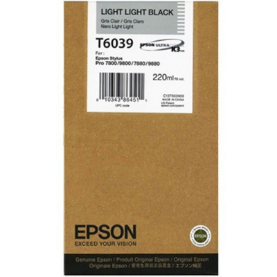 Epson T603900 nero chiaro (light black) cartuccia originale
