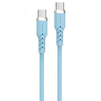 Powerton ENERGY PASTEL EDITION Cavo USB-C, 100W, 1 m, in silicone, blu