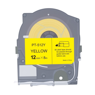 Max LM-512Y, 12mm x 8m, giallo nastro compatibile