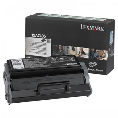 Lexmark toner originale 12A7405, black, 6000pp\., return, Lexmark E321, E323