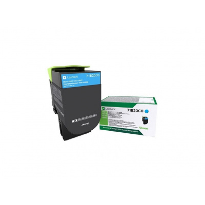 Lexmark 71B20C0 ciano (cyan) toner originale