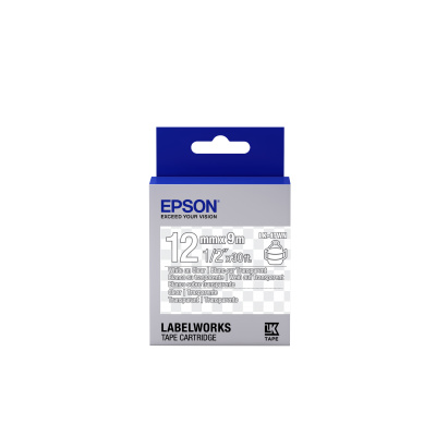 Epson LabelWorks LK-4TWN C53S654013 12mm x 9m, testo bianco / nastro trasparente, nastro originale