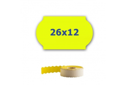 Etichette di prezzo per l'etichettatura delle pinze, 26mm x 12mm, 900pz segnale giallo