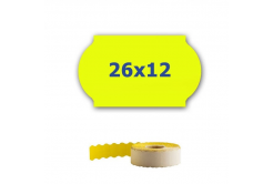 Cenové etikety do kleští, 26mm x 12mm, 900ks, signální žluté