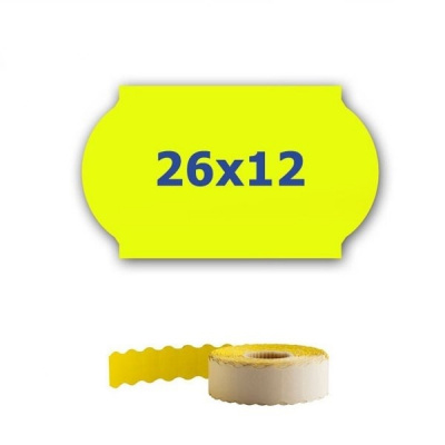 Etichette di prezzo per l'etichettatura delle pinze, 26mm x 12mm, 900pz segnale giallo
