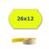 Etichette di prezzo per l'etichettatura delle pinze, 26mm x 12mm, 900pz segnale giallo