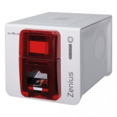 Evolis Zenius Classic ZN1U0000RS, stampante per schede, single sided, 12 dots/mm (300 dpi), USB, red