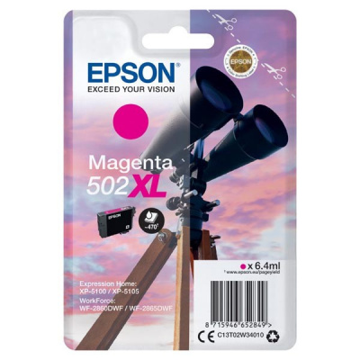 Epson 502XL T02W340 magenta (magenta) cartuccia originale