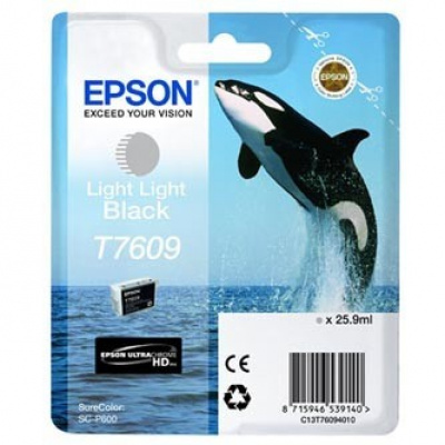 Epson T7609 T76094010 nero chiaro (light black) cartuccia originale