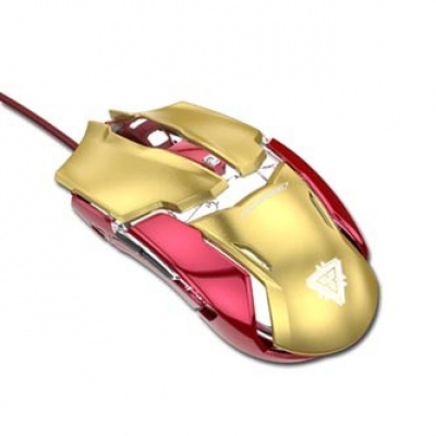 E-blue Mouse IRON MAN ARMOR EMS610 EMS610GOAA-EU, 4000DPI, ottica, 6sp\., wired USB, oro