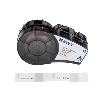 Brady M21-7-423 / 152095, 19.05 mm, Polyester, testo nera / sfondo bianco