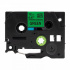 Nastro compatibile con Brother TZ-S731/TZe-S731,12mm x8m extr.adh. testo nera/nastro verde