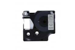 Nastro compatibile con Dymo 45812, 19mm x 7m, testo nera / sfondo argento