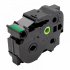 Nastro compatibile con Brother TZ-S751 / TZe-S751, 24mm x 8m, extr.adh. testo nera / nastro verde