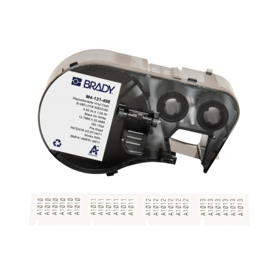 Brady M4-131-498 / 170788, 25.40 mm, Vinyl, testo nera / sfondo bianco