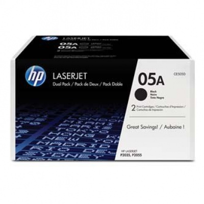 HP 05A CE505AD confezione doppia nero (black) toner originale