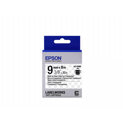 Epson LabelWorks LK-3TBN C53S653004 9mm x 9m, testo nera / nastro trasparente, nastro originale