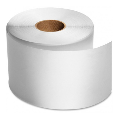 Etichette in fogli autoadesivi (polyethylen), 100mm x 35m, fortemente adesivo per TTR, bianco, rotolo