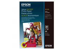 Epson C13S400035 Value Glossy Photo Paper, bianco lucido carta fotografica, A4, 200 g/m2, 20 pz C13S400035