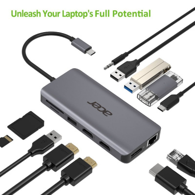 Dongle USB-C Acer 12 in 1 (USB, HDMI, PD, CD, DP, RJ45)
