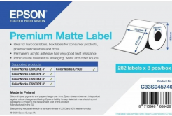 Epson C33S045740 Premium Matte, per ColorWorks, 105x210mm, 282pz, bianco etichette autoadesive